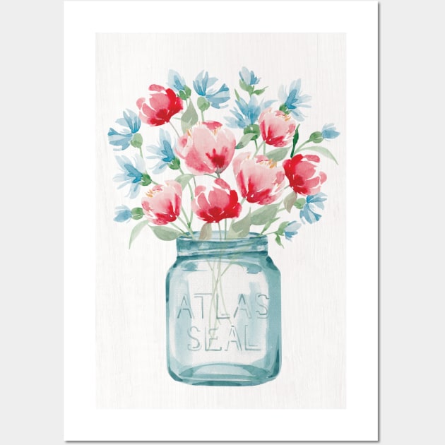 Atlas Jar Florals Wall Art by KristieMillan